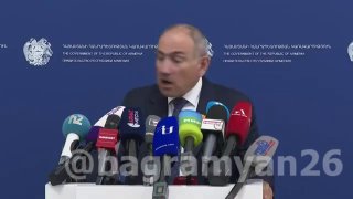 Премьер-министр Армении Никол Пашинян на пресс-конференции о национализации «Араратцемента» в Малатии-Себастии